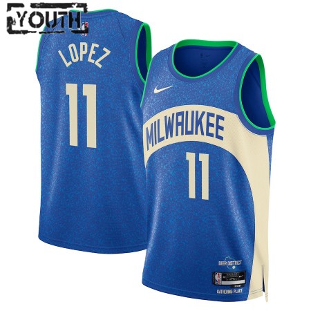 Dres Milwaukee Bucks Brook Lopez Nike 2023-24 City Edition Royal Swingman - Dječji